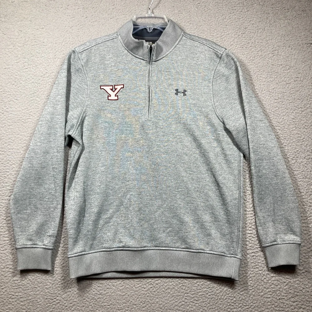 Youngstown‎ State Penguins 1/4 Zip Pullover Adult Medium Gray Sweatshirt Sweater